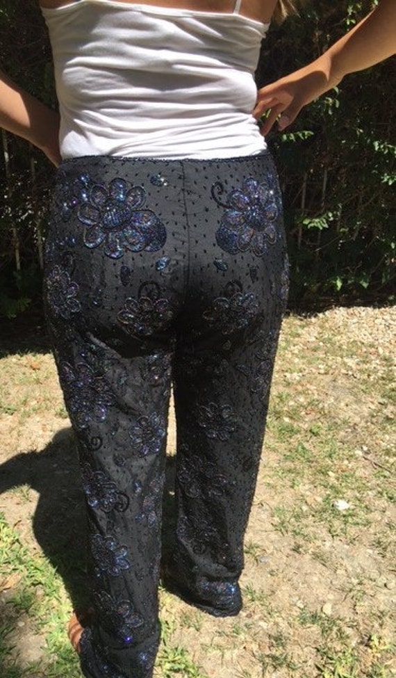Christiana black beaded pants large - image 5