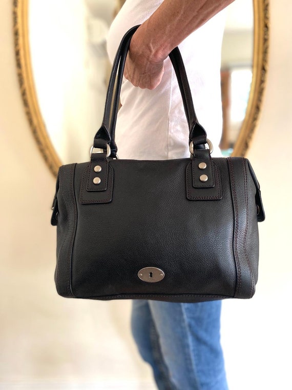 Fossil Leather Purse Black Leather Shoulder Bag