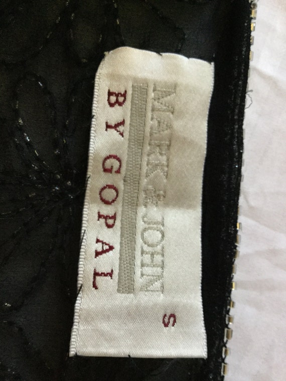 Mark and John,Beaded Jacket, Black, Silver, Beads… - image 4