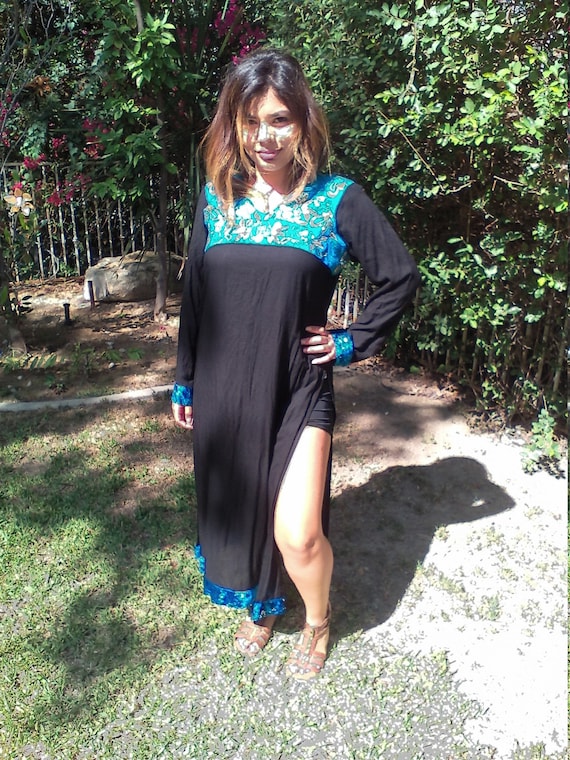 La robe clearance noir et bleu