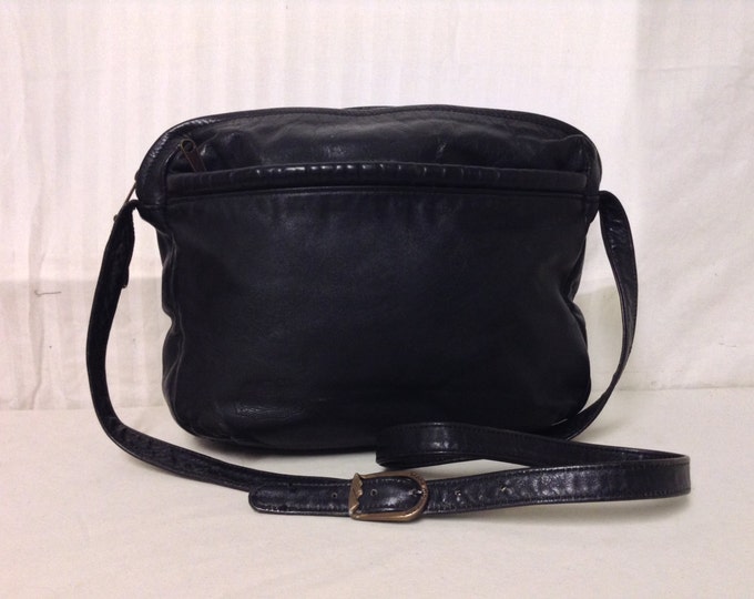 Stone Mountain Black Leather Pursebag Shoulder Bag - Etsy