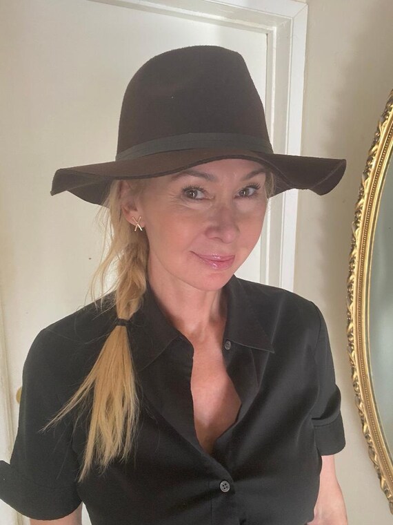 NICOLE MARCIANO Brown Wool and Felt Hat With Tag | Etsy