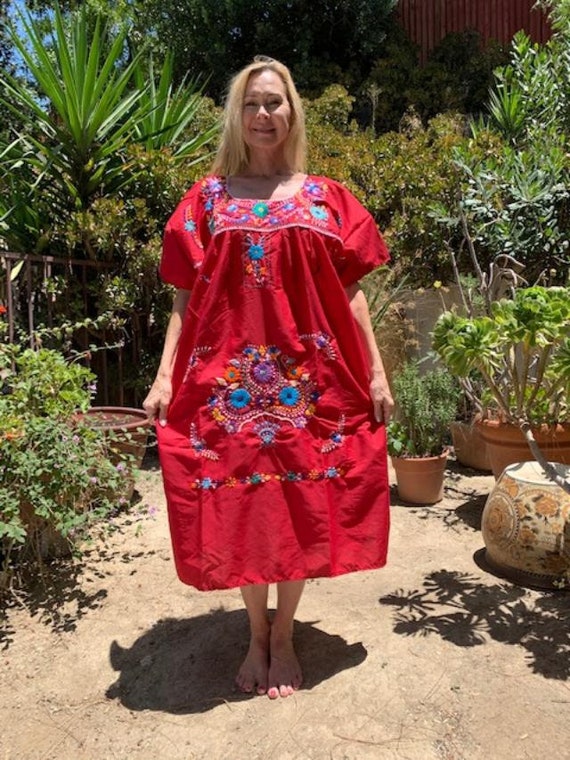 Oaxaca dress, embroidered dress, Mexican dress, Bo