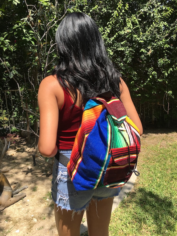 Serape backpack,Mexican backpack,backpack bag,rai… - image 2