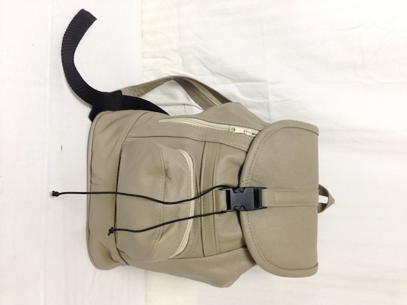 Backpack bag, Leather backpack,Shoulder Bag, tan,… - image 1