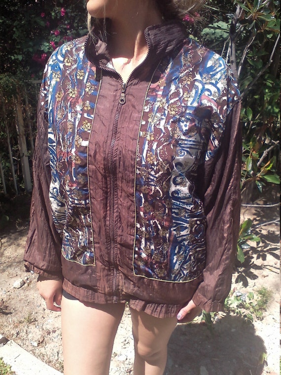 Windbreaker jacket,brown,size medium - image 4