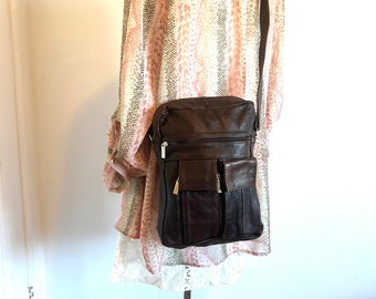 Brown Leather Cross body bag, Mans bag, Mens bag, Shoulder Bag, cross body