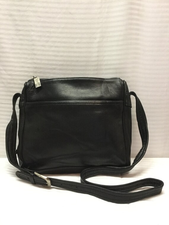 tignanello black leather purse