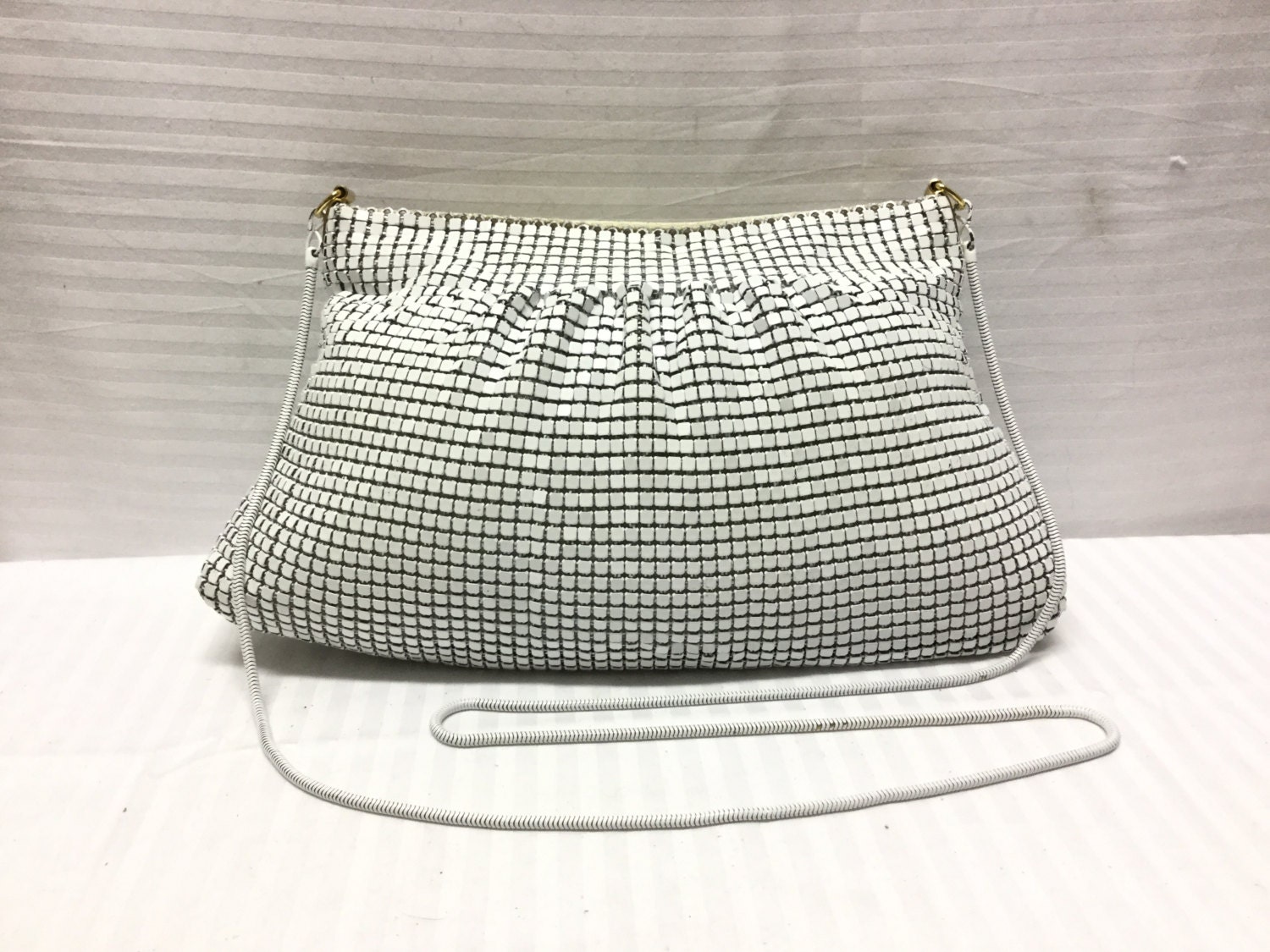 White Metal Mesh Purse Bag Metal Mesh Purse Free | Etsy