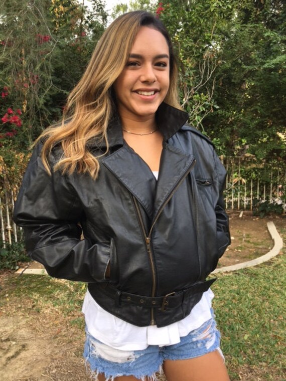 bermans leather bomber jacket