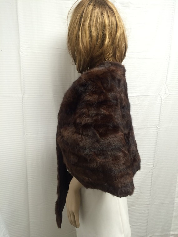 Mink stole , soft, brown fur, fur wrap,Vintage fu… - image 2