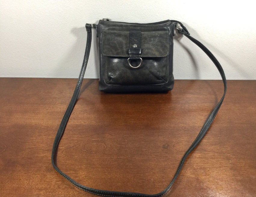 Fossil Dark Green Leather Purse Cross 