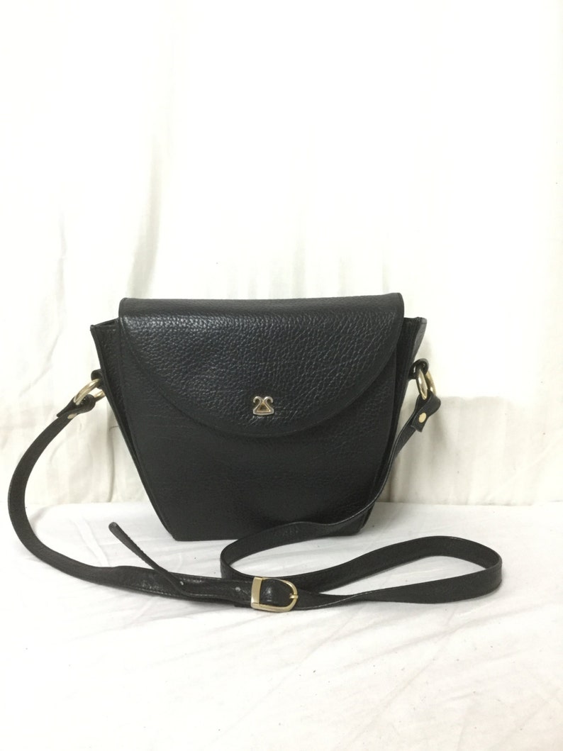 Evane Black Leather Pursebag Shoulder Bag | Etsy