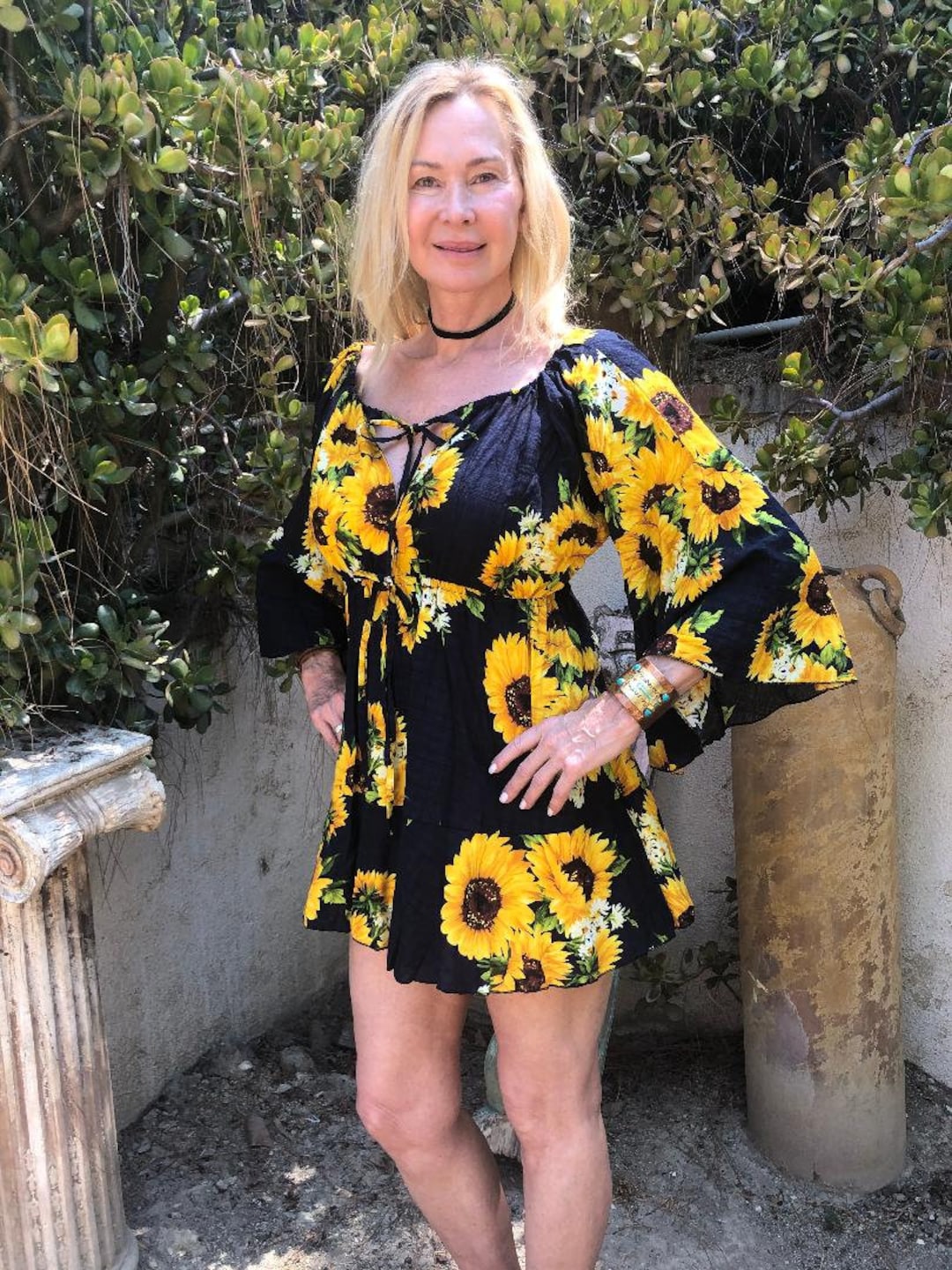 ADEAM アディアム フォクシー sunflower dress Vintage Style Midi Dress Sunflower Floral – ModCloth