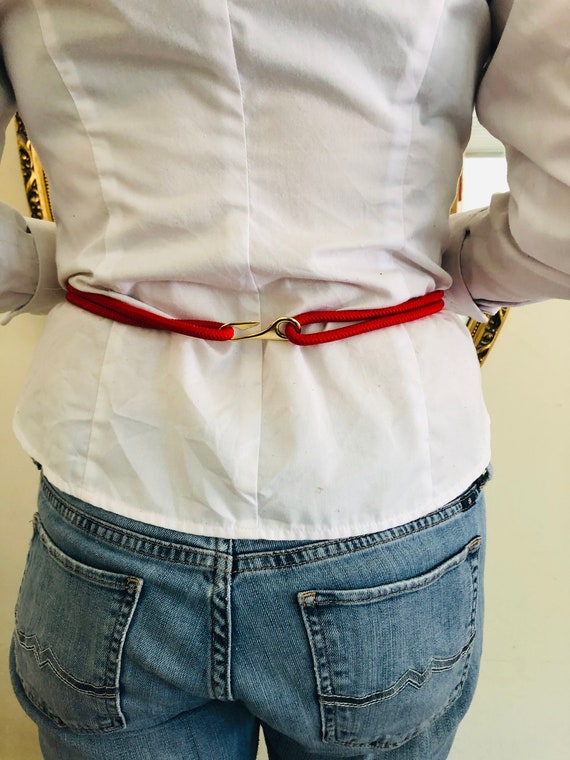 Beaded Cummerbund Waist Belt Red Beaded Belt, Cummerbund Belt - Etsy main image 4