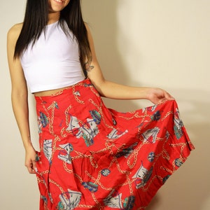 Ann Stevens ,Long Red Skirt,  Horses, Gold Chains, 11,12 ,1980&#39;s