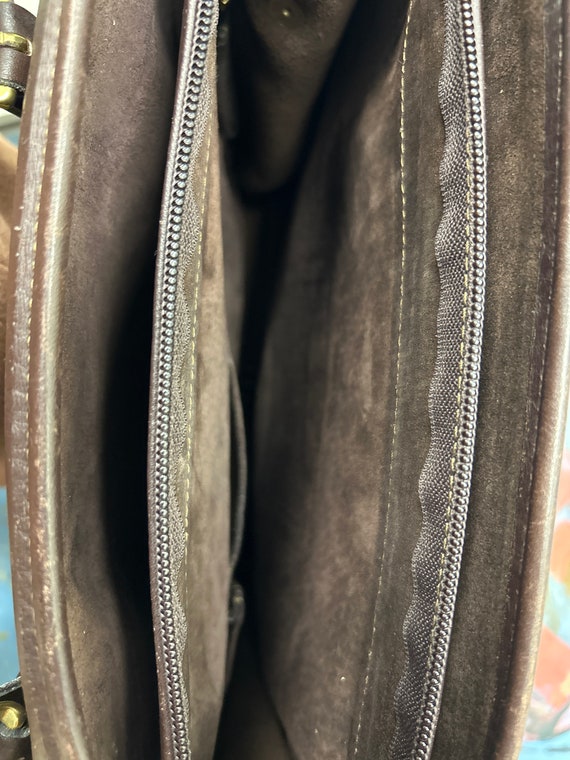 Jack George’s, Large brown leather tote bag, Docu… - image 8