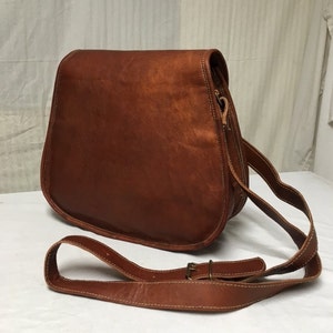 Cross Body Purse, brown leather, cross body, saddle bag purse, shoulder bag image 3