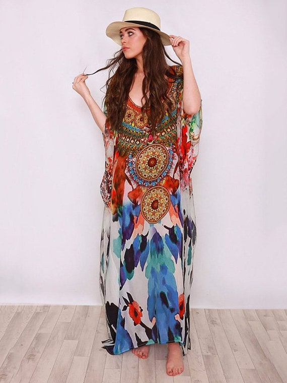 Gorgeous Kaftan dress printed flowers,Maxi dress,… - image 5