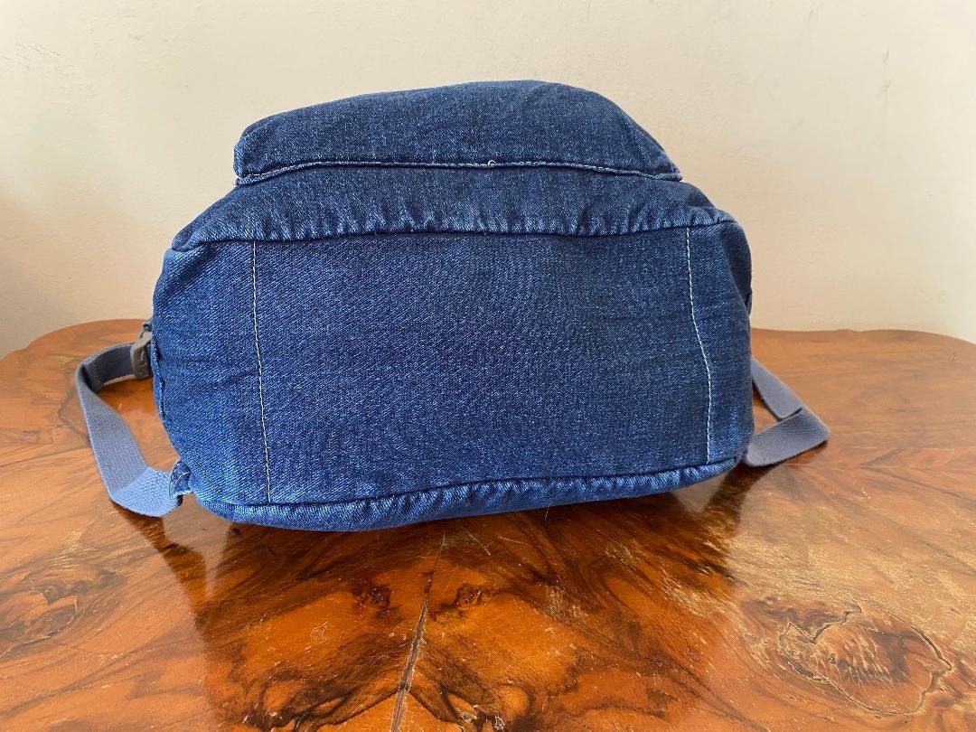 Backpack Bag, Soft Denim Backpack Bag, Denim Backpack, Blue