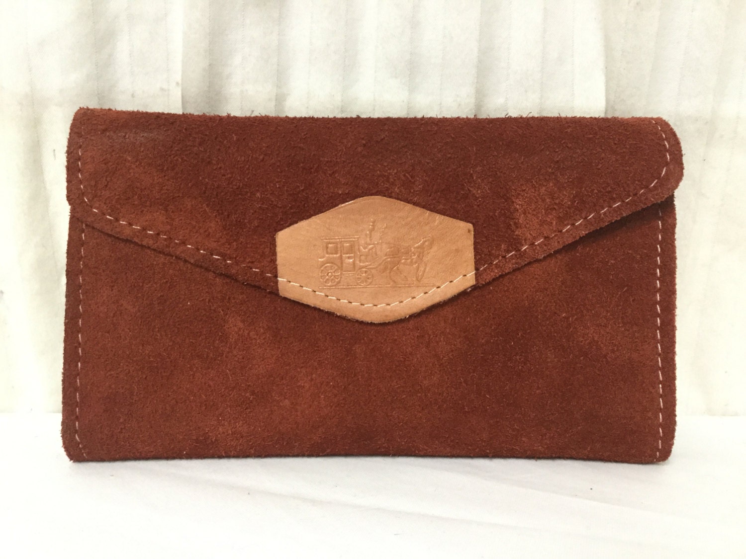 brown suede wallet
