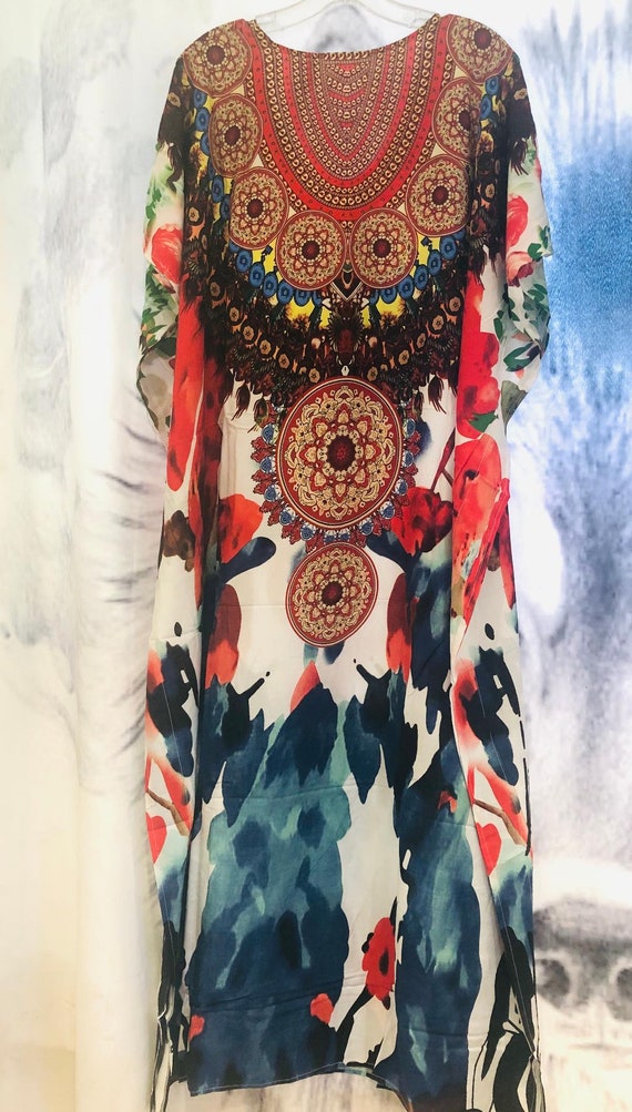 Gorgeous Kaftan dress printed flowers,Maxi dress,… - image 9