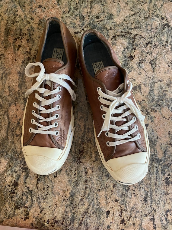 Vintage Jack Purcell Converse Leather Sneakers Brown Leather - Etsy
