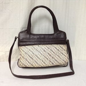 Leather purse,painted leather purse, purses ,bags, painted, shoulder bag ,brown, tan,top handle
