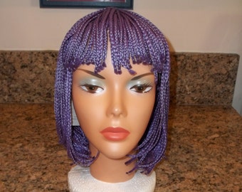 Lavender Costume wig ,Braided wig,Unused ,Halloween ,Costume,Mannequin wig,Vintage By La Buosse
