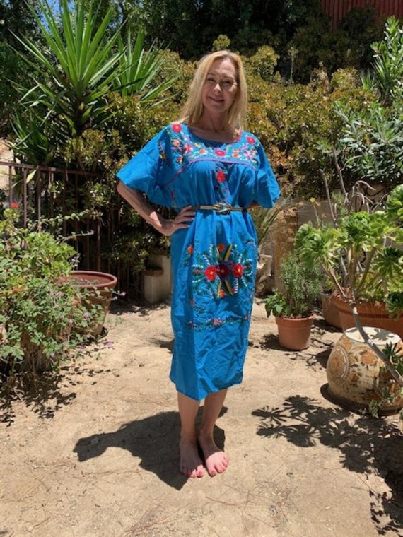 Oaxaca dress, embroidered dress, Mexican dress, Bo