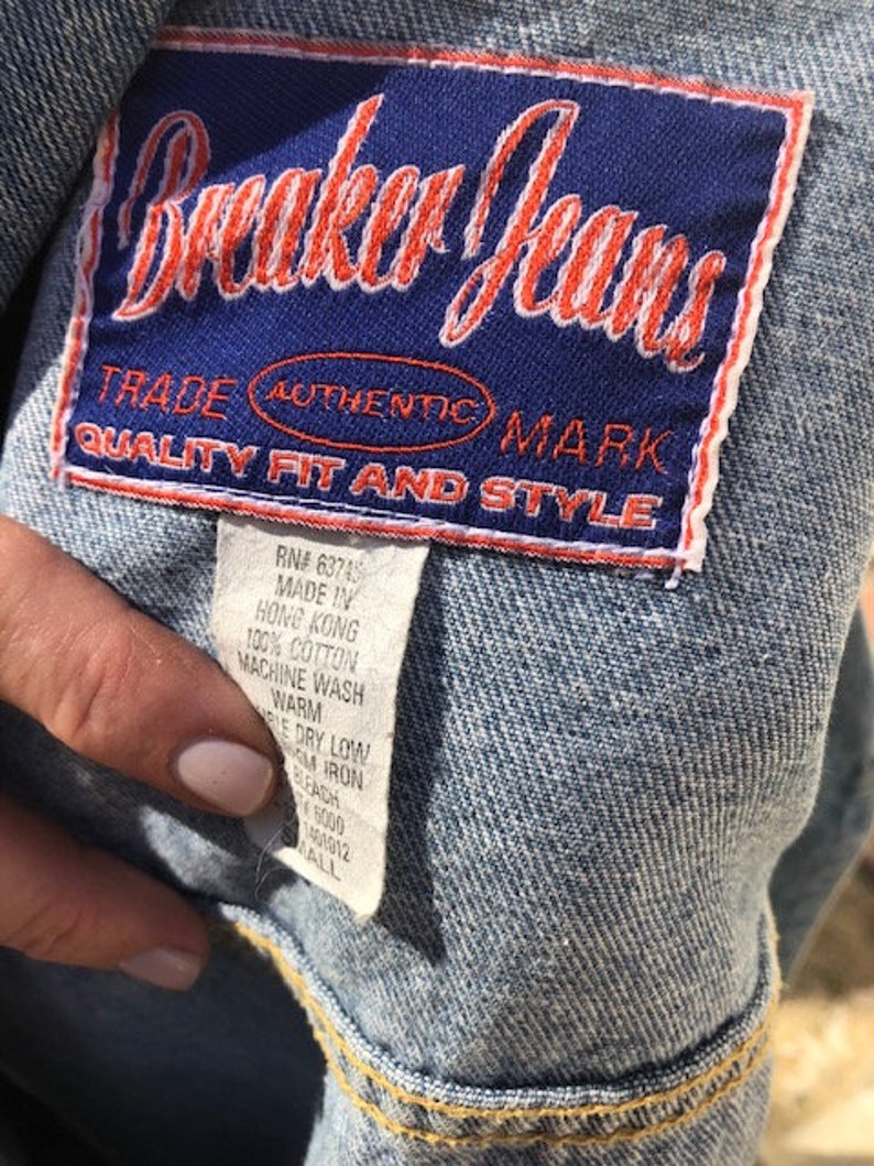 Breaker Jeans Jean Jacket Denim Jacket Coat Size Small Etsy