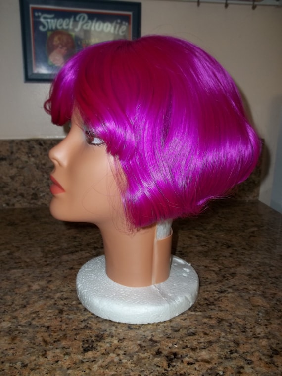 Hot Purple wig, Halloween wig,Costume Wig ,Synthe… - image 2