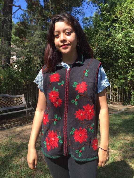 Ugly Christmas sweater, knit vest, Christmas vest,