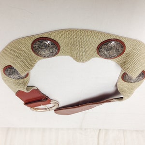 【関税&送料込み】ChloAC Belts E Braces Concho Belt,stretch Belt, Leather, Stretchy,silver Tone