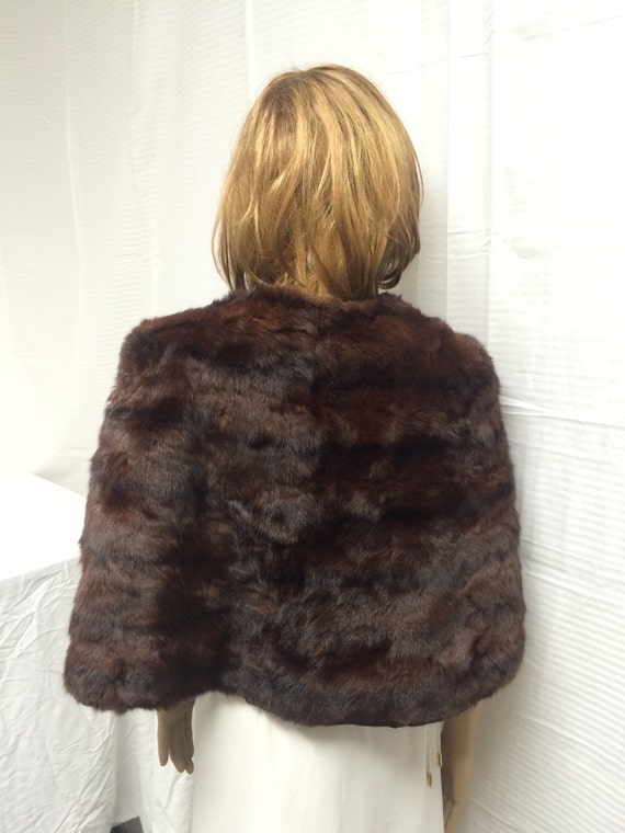 Mink stole , soft, brown fur, fur wrap,Vintage fu… - image 4