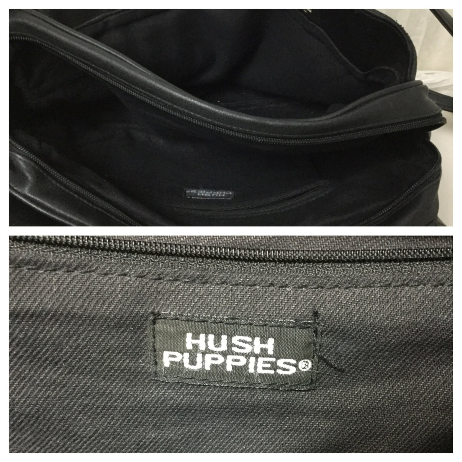 Hush Puppies Black Leather Pursebag Shoulder Bag Etsy