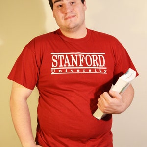 Stanford University T-Shirt Red Men&#39;s XL, Cotton, Tee