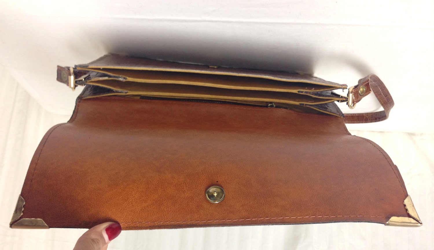 Embossed Faux Leather Handbag