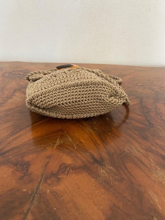 Small tan Knit purse, Purses bags, Knit Shoulder … - image 5