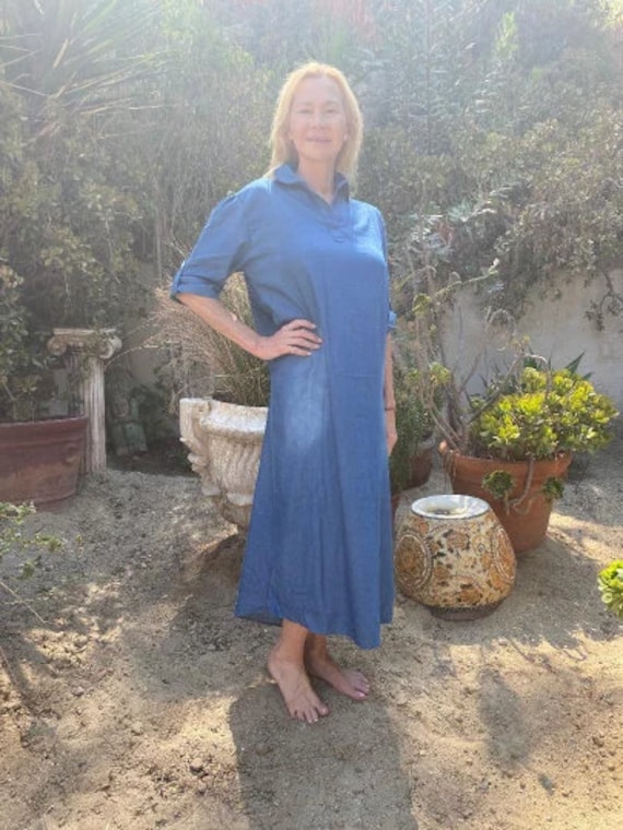 Soft Denim dress, Blue, denim, dress, Cotton dres… - image 3