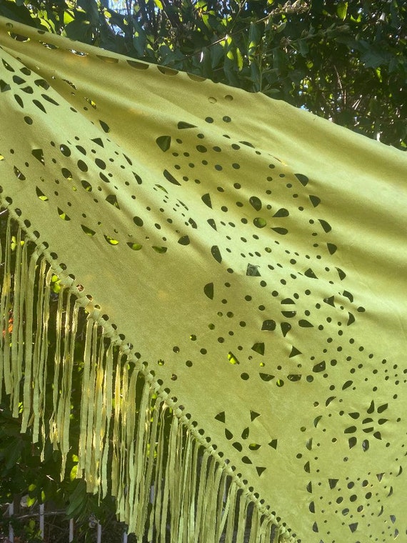 Gorgeous Flowy Ultra suede shawl, shawl, wrap, Br… - image 3