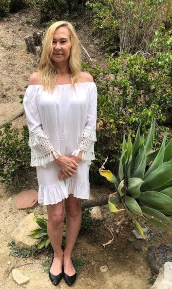 white off the shoulder fringe dress Six Stories One Shoulder asymmetric Fringe detail maxi Dress in White
