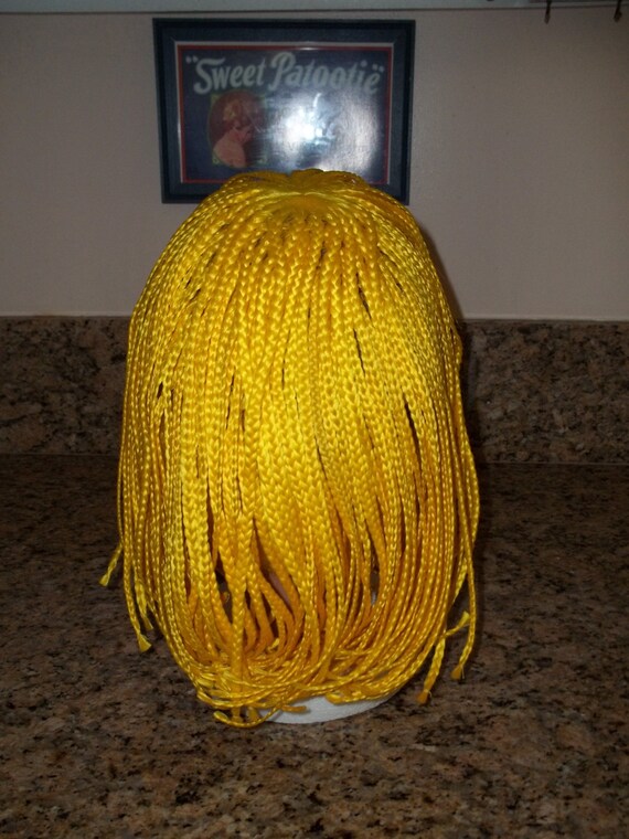 Costume wig,yellow wig, Yellow Braided wig,Hallow… - image 3