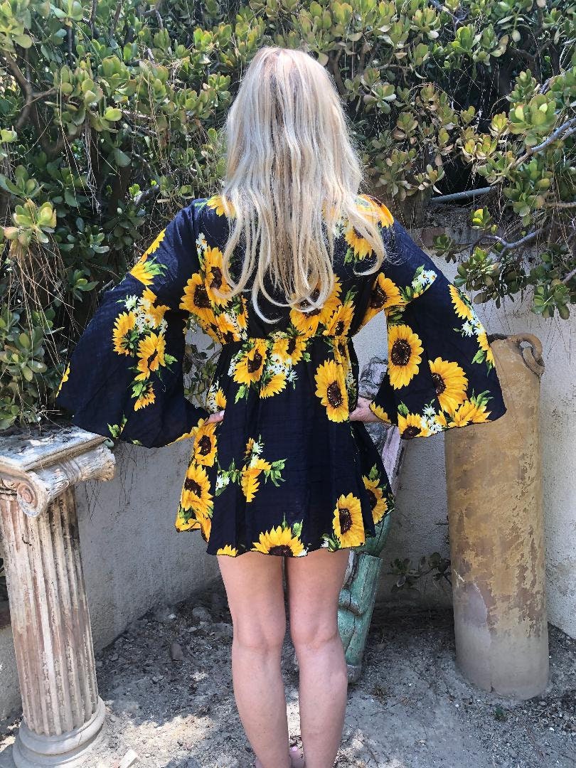 sunflower dress off shoulder Campesino Girasoles Dress