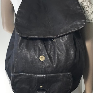 Backpack bag,Large Brown Backpack, Faux Leather