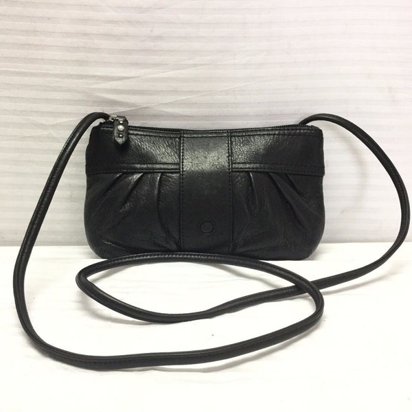 Sigrid Olsen Mini Black Leather Shoulder Bag, Bag, Purse