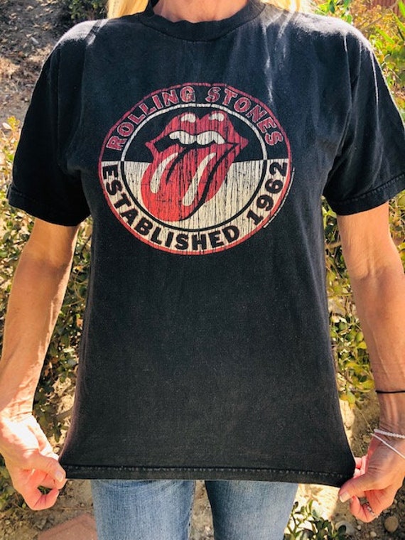 Vintage Rolling Stones T-shirt, Medium, Black Cotton T - Etsy