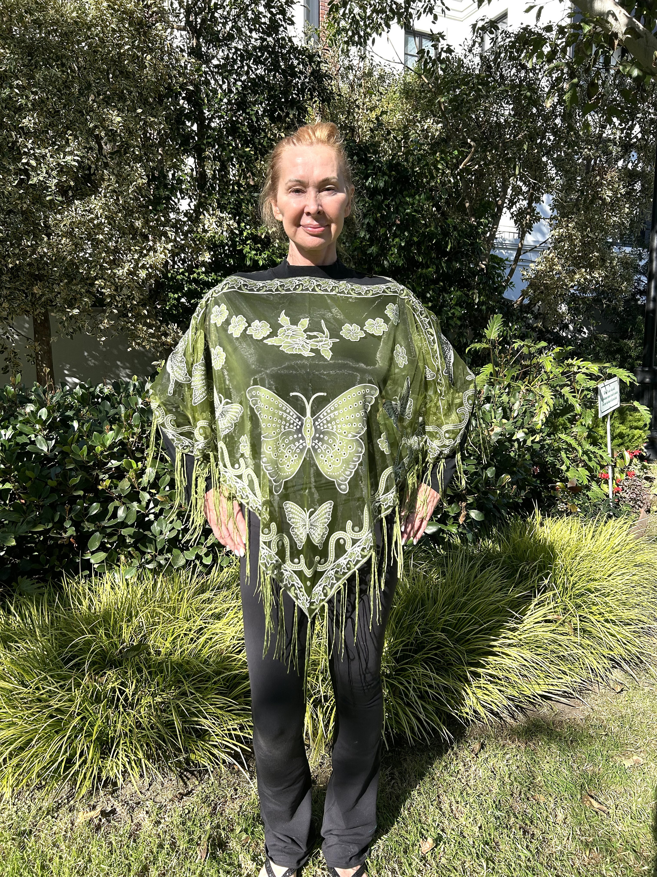 Vintage Green Poncho - Etsy
