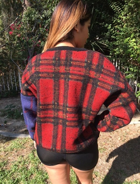 Adrienne Vittadini, Llama Wool Sweater,red,green,black - Etsy