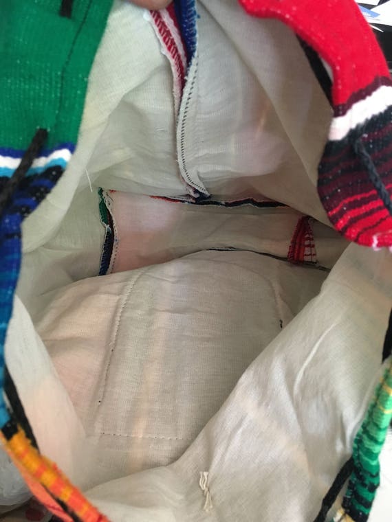 Serape backpack,Mexican backpack,backpack bag,rai… - image 5